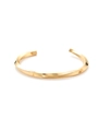 Bracciale rigido a C Mobius dorato regolabile in acciaio al titanio lucido da donna - Stile Mobius Twist (szkk007-1g) / Oro
