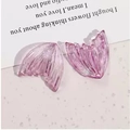 Pink translucent acrylic mermaid tail pendants with shimmering glitter for DIY jewelry - Purple
