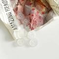 Translucent white round acrylic shoe charm buttons for DIY handicraft and accessories - White