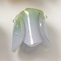 Funkelnde Rosenknospe Perle mit Farbverlauf und Glitzer für DIY-Schmuckzubehör - Knospenstil Mit Glitzer / Hellblau