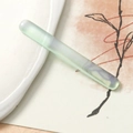 Detail of gradient resin hair stick with soft green and purple translucent finish - 1 Piece / Lake Green