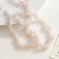 Cuentas de cuarzo rosa natural irregulares para proyectos de joyería artesanal - Rosa
