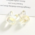 Detail of aurora resin bunny charms for DIY jewelry and phone case accessories - Rabbit Head Shape