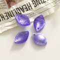 Detail van paarse glitter blad acryl kralen met enkel gat voor DIY sieraden maken - Paars
