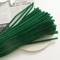 Macro detail of dark green chenille stems with soft velvet texture for DIY crafts - Dark Green