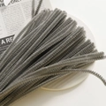 Macro shot of dark grey chenille stems with soft flocking for DIY creative jewelry crafts - Dark Gray