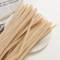Close-up of soft off-white velvet pipe cleaners for creative DIY jewelry making - Off White