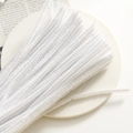 Single white velvet pipe cleaner for DIY crafting, flexible floral stems decoration - White