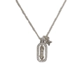 Collier en argent avec pendentif étoile carrée, zircons et détails raffinés - Argent