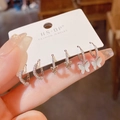 Drie-delige zilveren vlinder oorbellen set met zirkonia en witte bedels voor dames - Vlinder Stijl (Nr. 10) / 3 paar set / Zilver