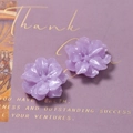 Glittery purple gardenia resin flower charms for DIY jewelry and hair accessory making - Purple