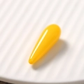 Polished lemon yellow resin teardrop pendant for DIY jewelry and hair accessories - Lemon Yellow