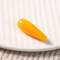 DIY yellow drop-shaped resin pendant with marble texture for jewelry and hair clips - Ink Wash Yellow