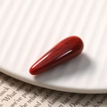 Deep red marbled resin teardrop pendant for DIY jewelry making and hair accessories - Wine Red Smudge