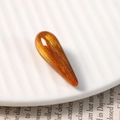 Brown goldstone teardrop resin charm with shimmering golden glitter for DIY jewelry - Gold Dust Quicksand