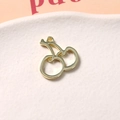 Goldener Vintage-Kirschanhänger für DIY-Schmuck und Haarzubehör-Herstellung - Kirschform / Goldene Kirsche