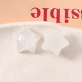 Macro di ciondoli in resina a forma di stella traslucidi e bianco latte per gioielli fai da te - Bianco Trasparente