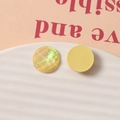 Vintage iridescent yellow resin round cabochons for DIY jewelry and hair accessories - Gold Half Round