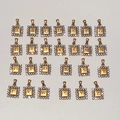 Golden 18k plated multi-chain necklace with full diamond set A-Z letter pendants - Letter A Pendant Only (Without Chain)