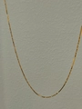 Elegant 18k gold plated thin twisted wave snake chain necklace in minimalist golden style - 41+5cm / Gold