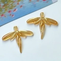 Schillernde goldene Feen-Anhänger aus Harz mit Libellenflügeln für DIY-Schmuck - Orange