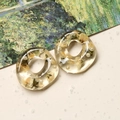 Handgefertigte hohle Harzanhänger mit Trockenblumen und Perlen für DIY-Schmuck - Trockenblumen Hohlring