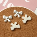 Fiocchi in resina bianco perlato per accessori gioielli fai-da-te e decorazioni per cellulari - Fiocco Perlato