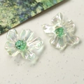 Accessori in resina aurora a forma di margherita per gioielli e fermagli per capelli - Bianco Trasparente