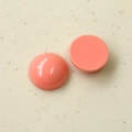 Coppia di cabochon rotondi da 20mm in resina corallo con finitura lucida per gioielli fai-da-te - Rosso Anguria