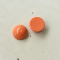 Perline a semisfera in resina arancione lucida per orecchini fai-da-te e accessori vari - Arancione