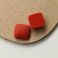 Toppe quadrate in resina rossa opaca per gioielli fai da te e decorazioni per cellulari - Rosso
