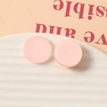 Matte light pink round resin jewelry accessory for DIY earrings and phone cases - Round Pink
