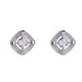 Elegantes pendientes cuadrados de plata con cristales azules y diseño geométrico moderno - 18# Pendientes De Botón De Marco Cuadrado Geométrico Hueco Azul