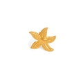 Pendientes de estrella de mar bañados en oro 18K bohemios con bordes texturizados y pulidos - Estrella de Mar Grande Dorada (Solo)