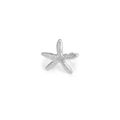 Silver starfish earring with detailed grain texture and polished ocean inspired finish - Single Piece / Silver
