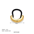 Elastico per capelli in acciaio inossidabile placcato oro 18k con fibbia geometrica - Oro (Medio)