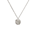 Silver star planet necklace with sparkling stones and cat eye stone pendant - Silver