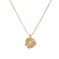 Collier doré élégant avec perle et cristaux au design de feu d'artifice - Collier Feu d'Artifice Perle Zirconia Or