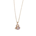 Collier élégant en or avec pendentif gourde en zircon étincelant et chaîne délicate - Collier Calebasse Noeud Zirconia Blanc