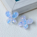 Mariposas de resina con purpurina azul para accesorios de pelo DIY y fundas de móvil - Blanco Claro