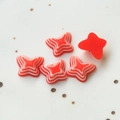Ciondoli a farfalla in resina a righe per nail art e decorazioni cover cellulari - Rosso Un Pezzo