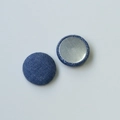 Boutons ronds en tissu denim bleu minimaliste pour accessoires de bricolage et bijoux - Style Rond