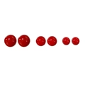 Ensemble de trois paires de boucles d'oreilles boules rouges en trois tailles élégantes - Rouge