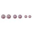 Trois paires de boucles d'oreilles perles lavande élégantes en tailles S M et L - Violet