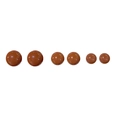 Trois paires de boucles d'oreilles en perles céramique brun-rouge de tailles variées - Marron