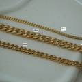 18K vergoldete Edelstahl-Fußkettchen in den Breiten 3mm, 6mm und 8mm im Set - Schlanker Panzer-Stil