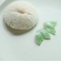 Iridescent light green resin mermaid tail charms with pearlescent finish for DIY jewelry - 1 Piece / Cyan