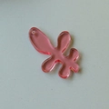 Roze doorschijnende acryl tulpenblad bedeltjes voor DIY-oorbellen en sieraden maken - Roze Blad (1 Stuk)