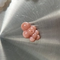 Ciondolo in acrilico rosa a forma di bolle con finitura lucida per gioielli DIY - Accessorio Bolla Marmorizzata / Marmorizzato Rosa Coreano