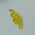 Geel transparant acryl spiraal hangertje voor DIY sieraden en accessoires maken - Geel Rotan (1 Stuk)